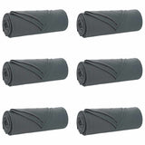 Vidaxl kleden 6 pcs donkergrijs 280 x 210 cm fleece