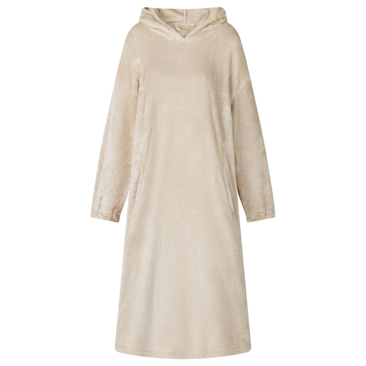Vidaxl deken hoodie beige s flanel