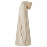 Vidaxl deken hoodie beige s flanel