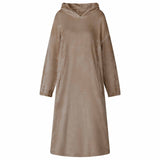 Vidaxl deken hoodie kameel s flanel
