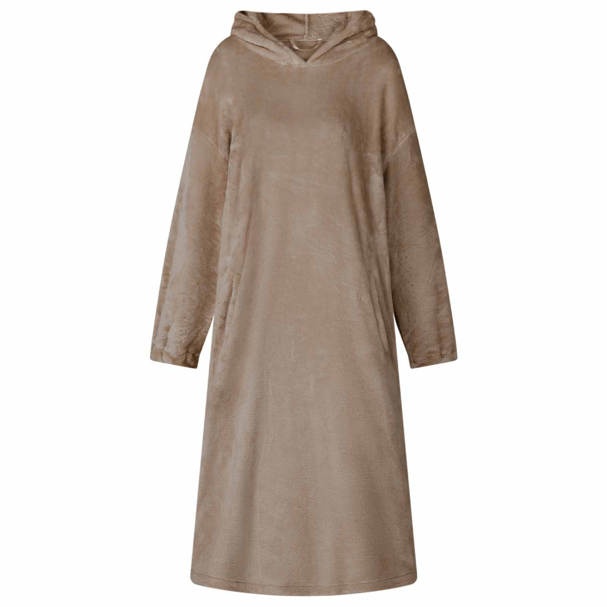 Vidaxl deken hoodie kameel l flanel
