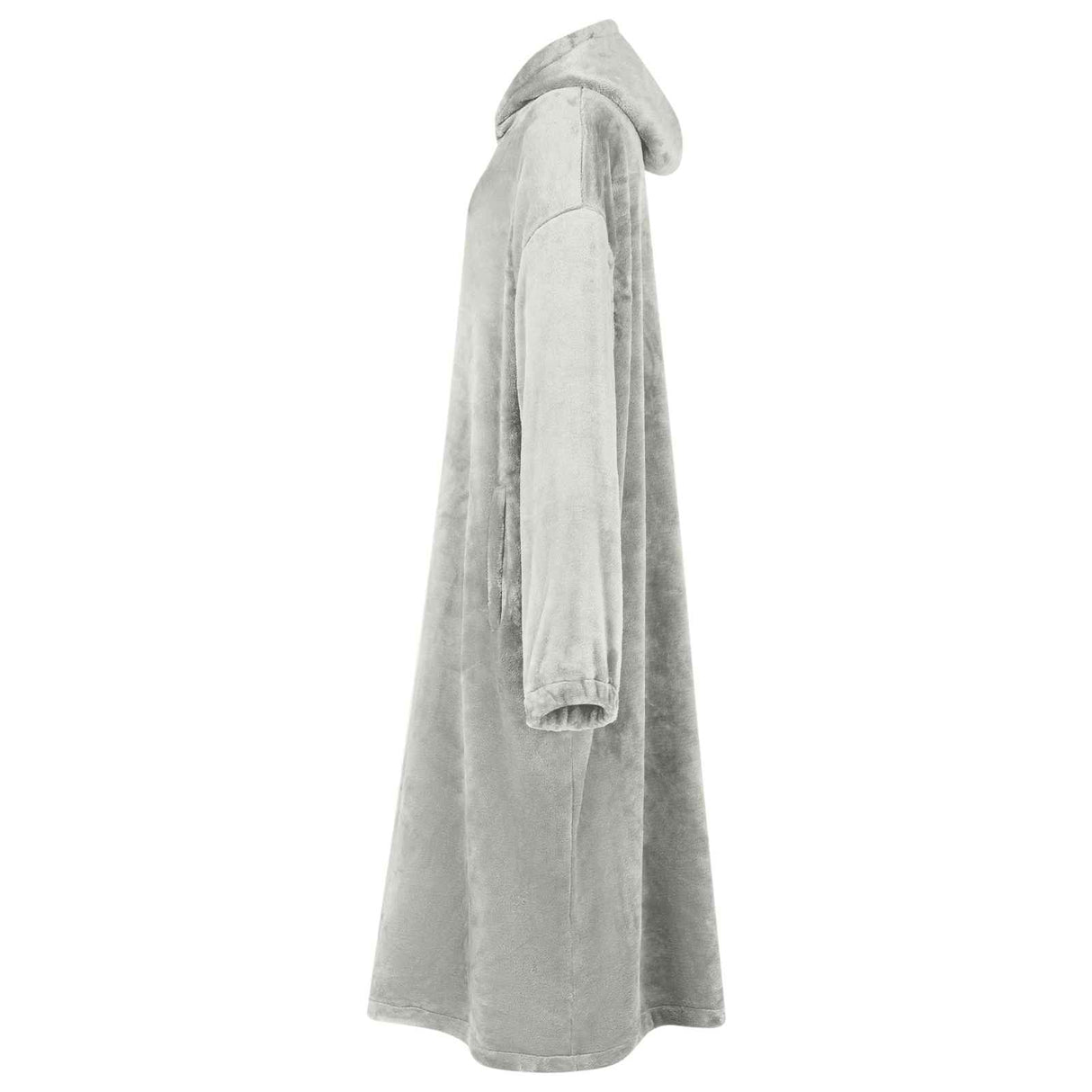 Vidaxl deken hoodie grijs s flanel