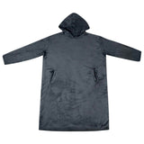 Vidaxl deken hoodie marineblauw s flanel