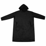 Vidaxl deken hoodie zwart l flanel