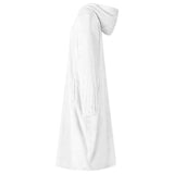 Vidaxl deken hoodie wit s flanel