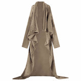 Vidaxl deken hoodie kameel f flanel