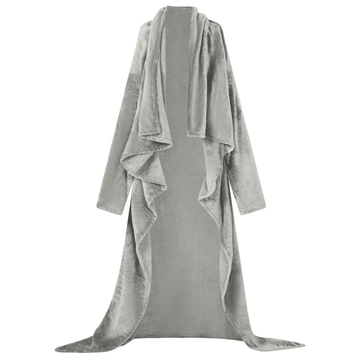 Vidaxl deken hoodie grijs f flanel