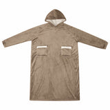 Vidaxl deken hoodie kameel l fleece en flanel