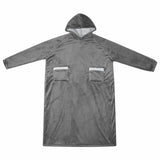 Vidaxl deken hoodie donkergrijs l fleece en flanel