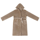 Vidaxl badjas hoodie kameel m flanel