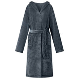 Vidaxl badjas hoodie marineblauw xxl flanel