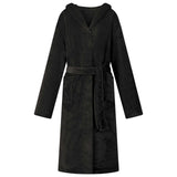 Vidaxl badjas hoodie zwart xxl flanel