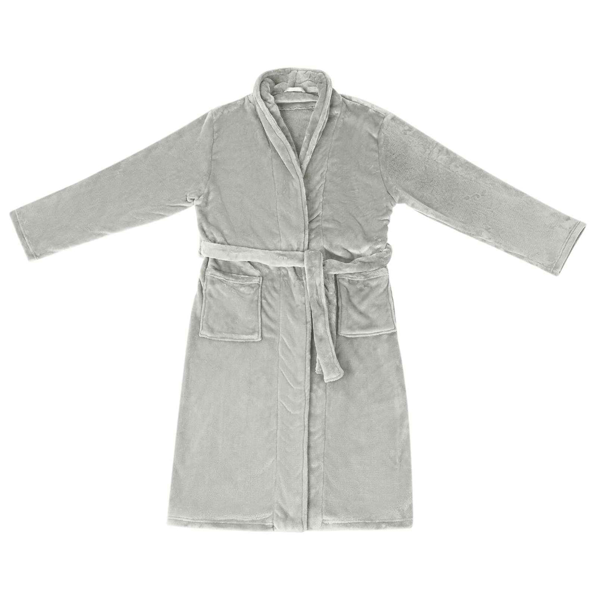Vidaxl badjas zonder kap grijs s flanel