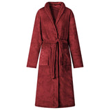 Vidaxl badjas zonder kap bordeaux rood s flanel