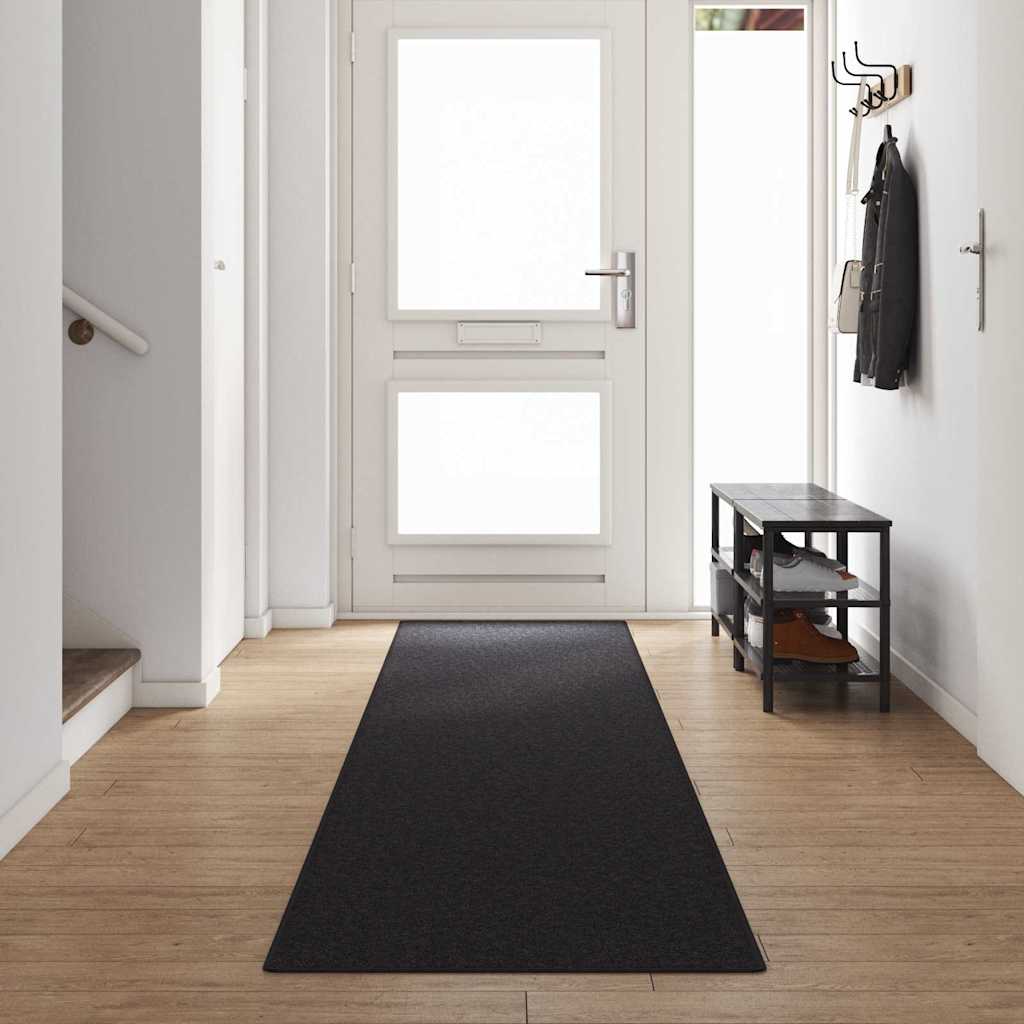 Vidaxl tapijt loper antraciet 80 x 500 cm 100% polypropyleen