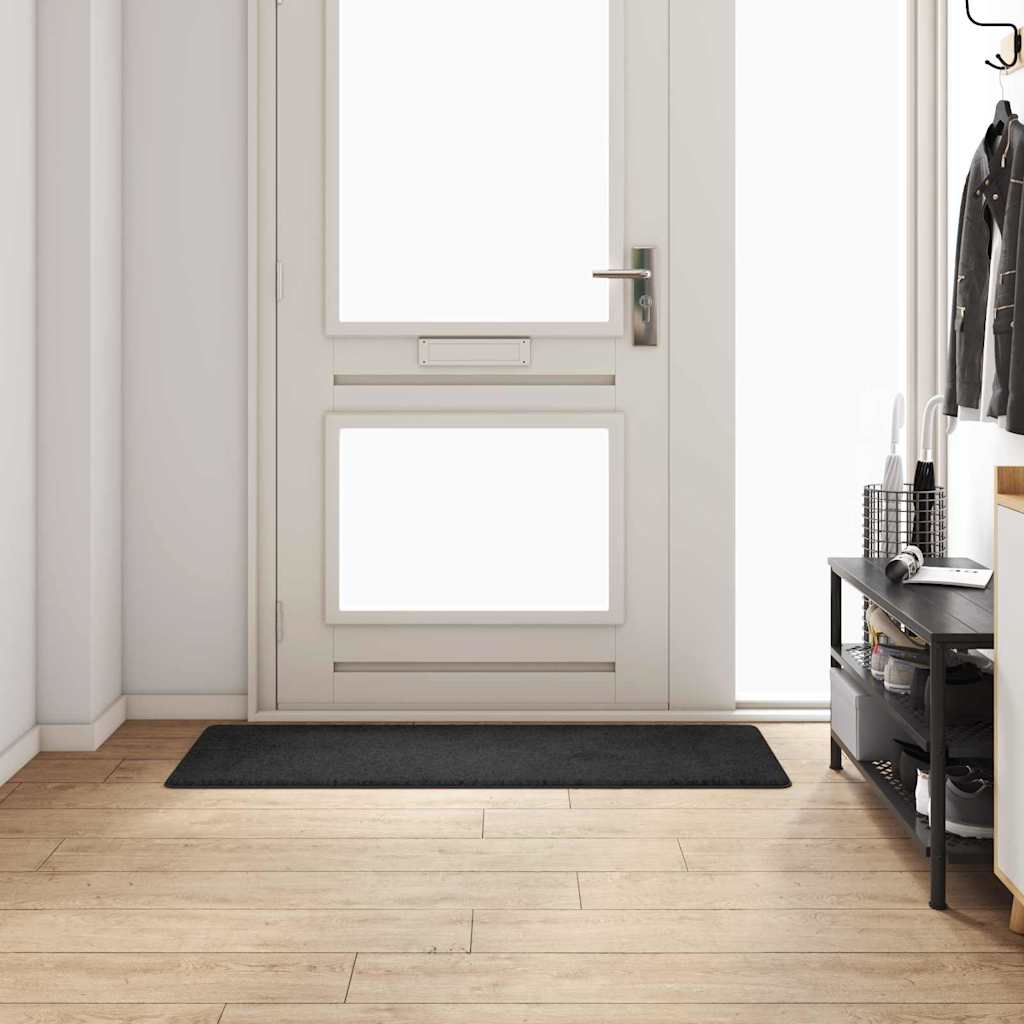 Vidaxl tapijt loper zwart 50 x 150 cm 100% polypropylene tuft