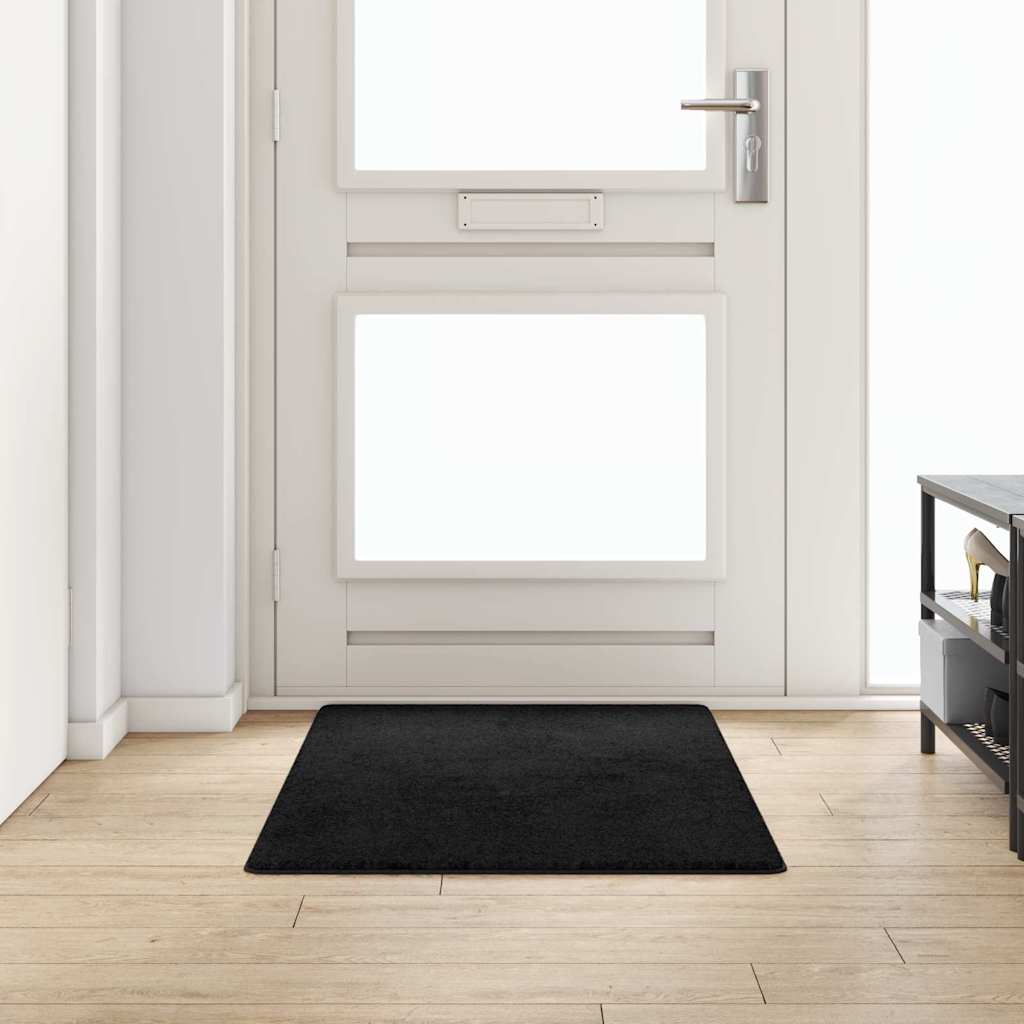Vidaxl tapijt loper zwart 80 x 150 cm 100% polypropylene tuft