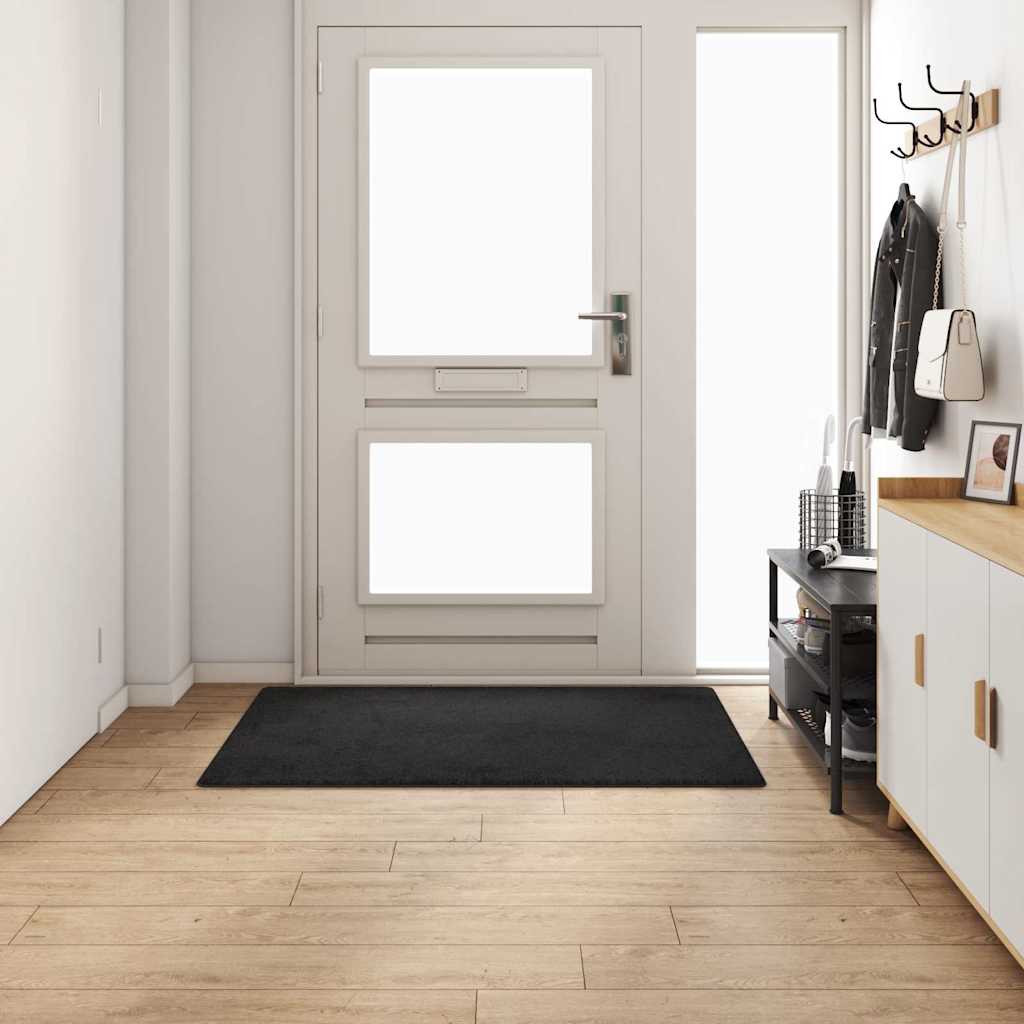Vidaxl tapijt loper zwart 100 x 150 cm 100% polypropylene tuft