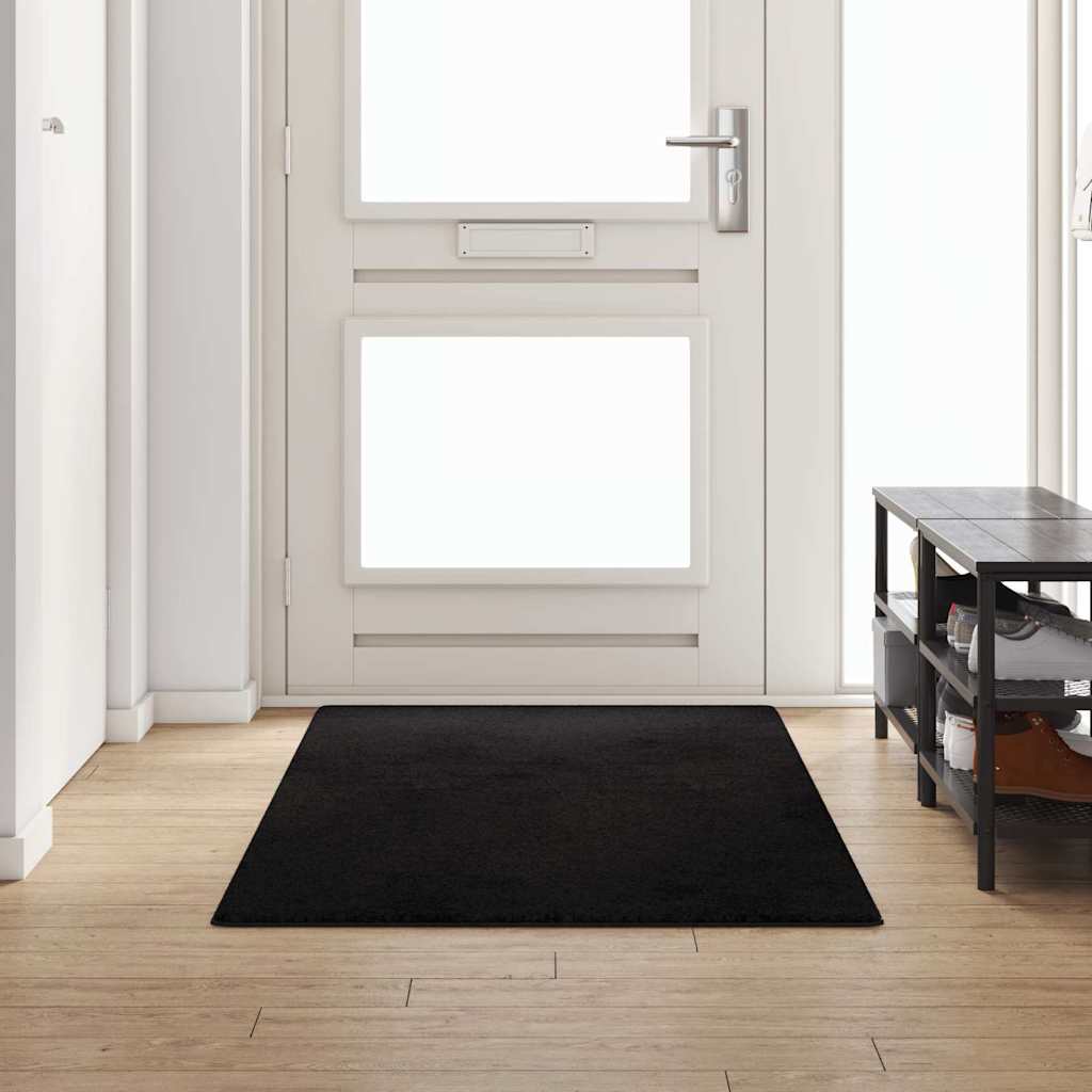 Vidaxl tapijt loper zwart 100 x 250 cm 100% polypropylene tuft