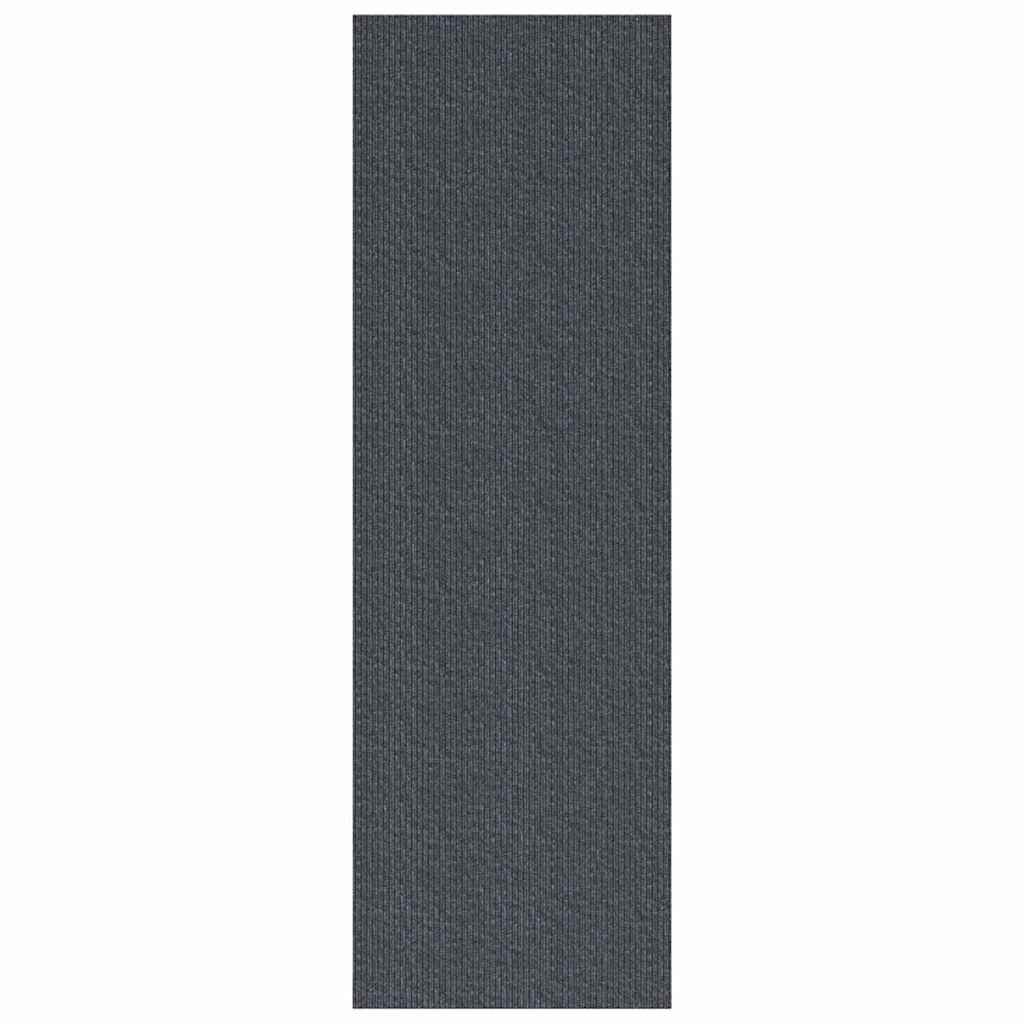 Vidaxl tapijt loper grijs 80 x 400 cm stof