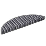 Vidaxl zelfklevende trapmatten 15 pcs grijs 56 x 17 x 3 cm