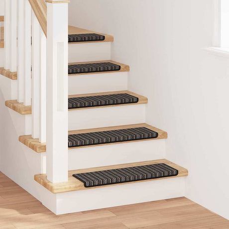 Vidaxl zelfklevende trapmatten 15 pcs antraciet 65 x 21 x 4 cm