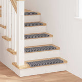 Vidaxl zelfklevende trapmatten gestreept 15 pcs grijs 65 x 21 x 4 cm