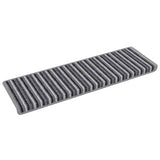 Vidaxl zelfklevende trapmatten gestreept 15 pcs grijs 65 x 21 x 4 cm