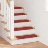 Vidaxl zelfklevende trapmatten gestreept 15 pcs rood 65 x 21 x 4 cm