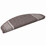 Vidaxl zelfklevende trapmatten halfrond 15 pcs bruin 65 x 21 x 4 cm