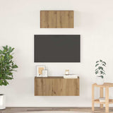 Vidaxl tv-meubelset 2 st artisan eiken bewerkt hout
