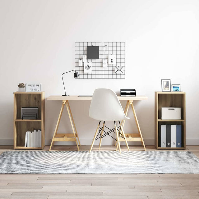 Vidaxl tv-meubelset 2 st artisan eiken bewerkt hout