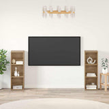 Vidaxl tv-meubelset 2 st artisan eiken bewerkt hout