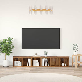 Vidaxl tv-meubelset 2 st oud hout bewerkt hout