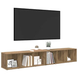 Vidaxl tv-meubelset 2 st artisan eiken bewerkt hout