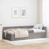 Vidaxl hoekbedframe taupe 80 x 200 cm stof