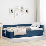 Vidaxl hoekbedframe blauw 80 x 200 cm stof