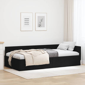 Vidaxl hoekbedframe zwart 90 x 190 cm stof