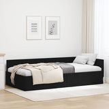 Vidaxl hoekbedframe zwart 90 x 200 cm stof