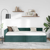 Vidaxl hoekbedframe donkergroen 100 x 200 cm stof