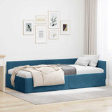 Vidaxl hoekbedframe blauw 80 x 200 cm fluweel