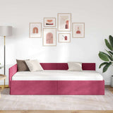Vidaxl hoekbedframe wijnrood 80 x 200 cm fluweel