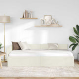 Vidaxl hoekbedframe crème 80 x 200 cm fluweel