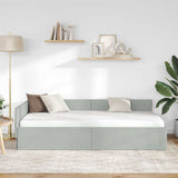 Vidaxl hoekbedframe lichtgrijs 90 x 190 cm fluweel