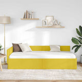 Vidaxl hoekbedframe geel 90 x 190 cm fluweel