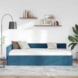 Vidaxl hoekbedframe blauw 90 x 200 cm fluweel