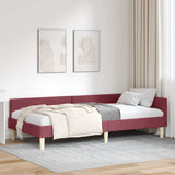 Vidaxl hoekbedframe wijnrood 80 x 200 cm stof