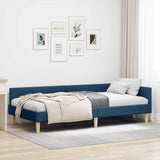 Vidaxl hoekbedframe blauw 80 x 200 cm stof