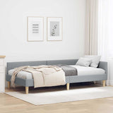 Vidaxl hoekbedframe lichtgrijs 90 x 200 cm stof