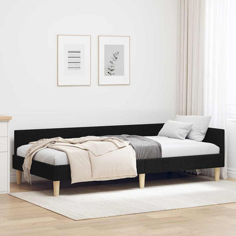 Vidaxl hoekbedframe zwart 100 x 200 cm stof